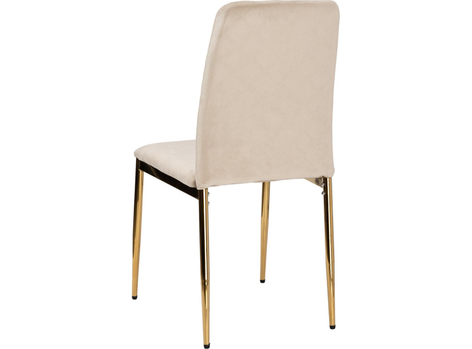 Jídelní židle MAVERIK Velvet - béžová/zlatá