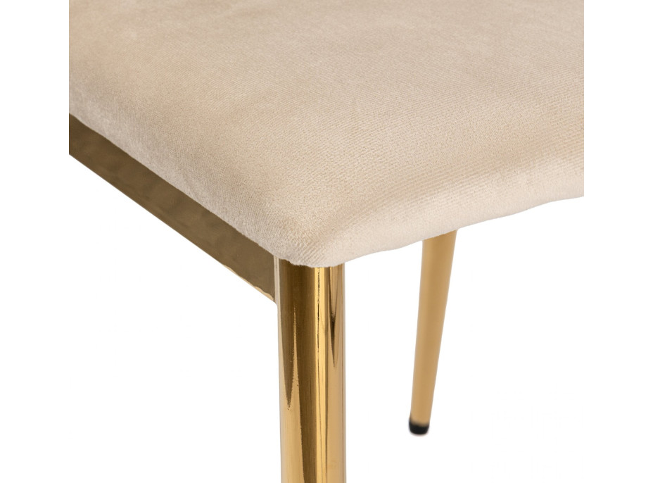 Jídelní židle MAVERIK Velvet - béžová/zlatá