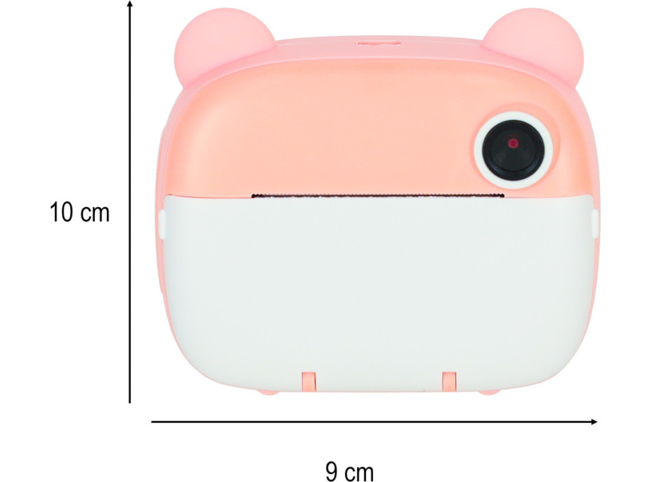 Dětský instantní fotoaparát Medvídek - růžový