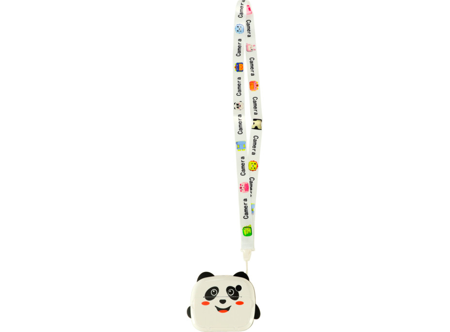 Dětský instantní fotoaparát s tiskem - Panda - bílý