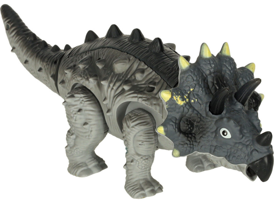 Dálkově ovládaný chodicí dinosaurus RC Triceratops se zvuky a světlem