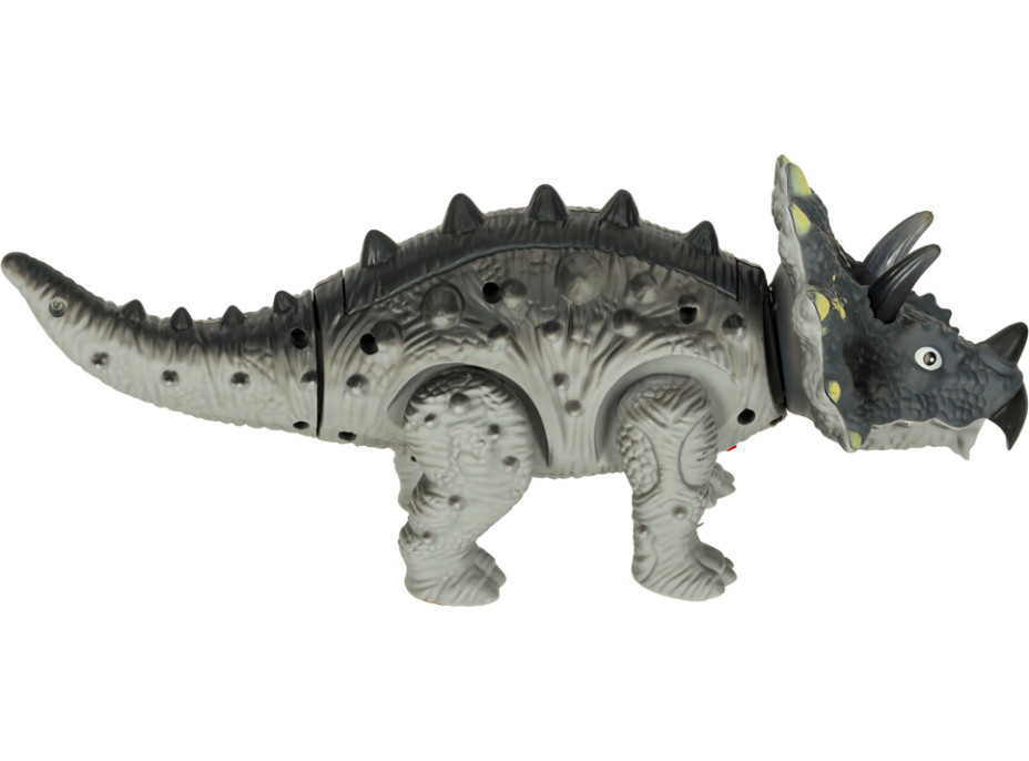 Dálkově ovládaný chodicí dinosaurus RC Triceratops se zvuky a světlem