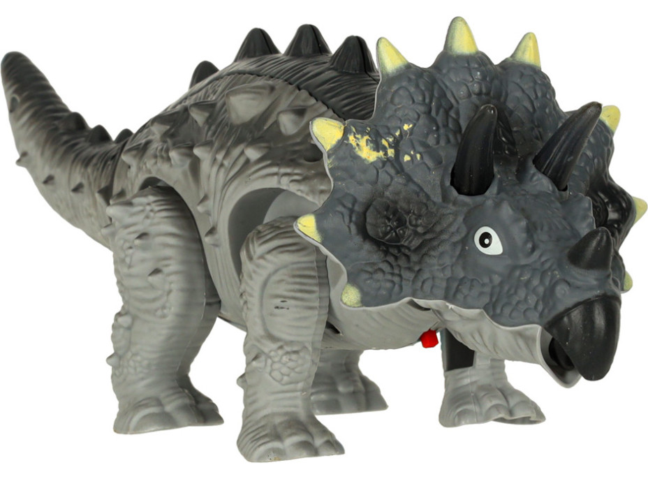 Dálkově ovládaný chodicí dinosaurus RC Triceratops se zvuky a světlem