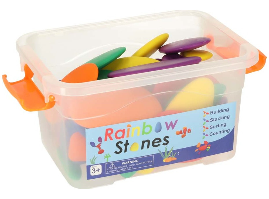 Kreativní barevné Montessori oblázky - třídění barev