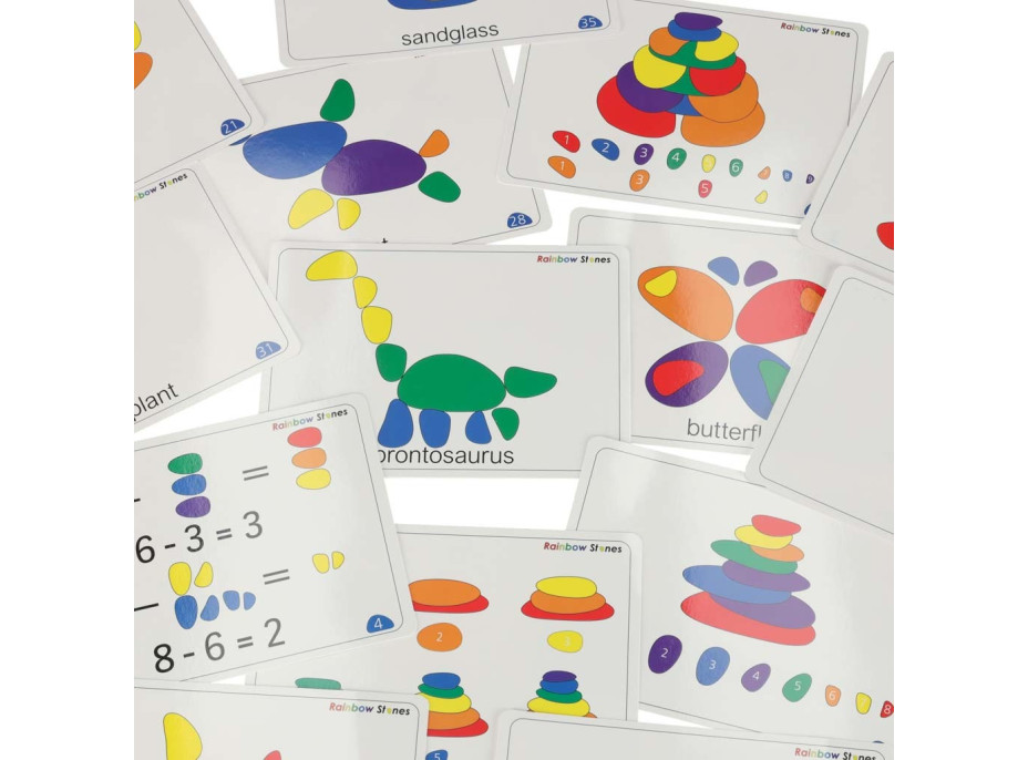 Kreativní barevné Montessori oblázky - třídění barev