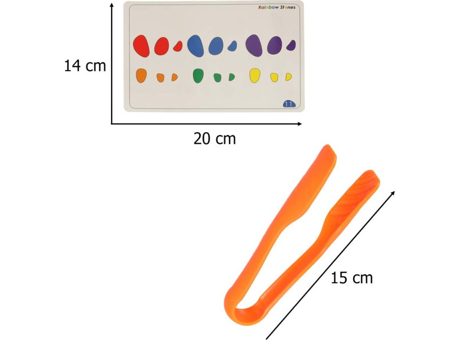 Kreativní barevné Montessori oblázky - třídění barev