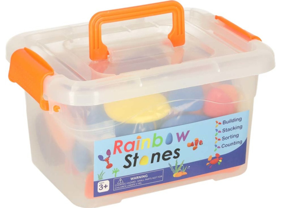 Kreativní barevné Montessori oblázky - třídění barev