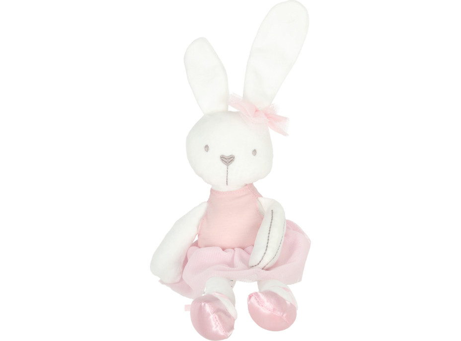 Plyšový králík v růžových šatech 42 cm