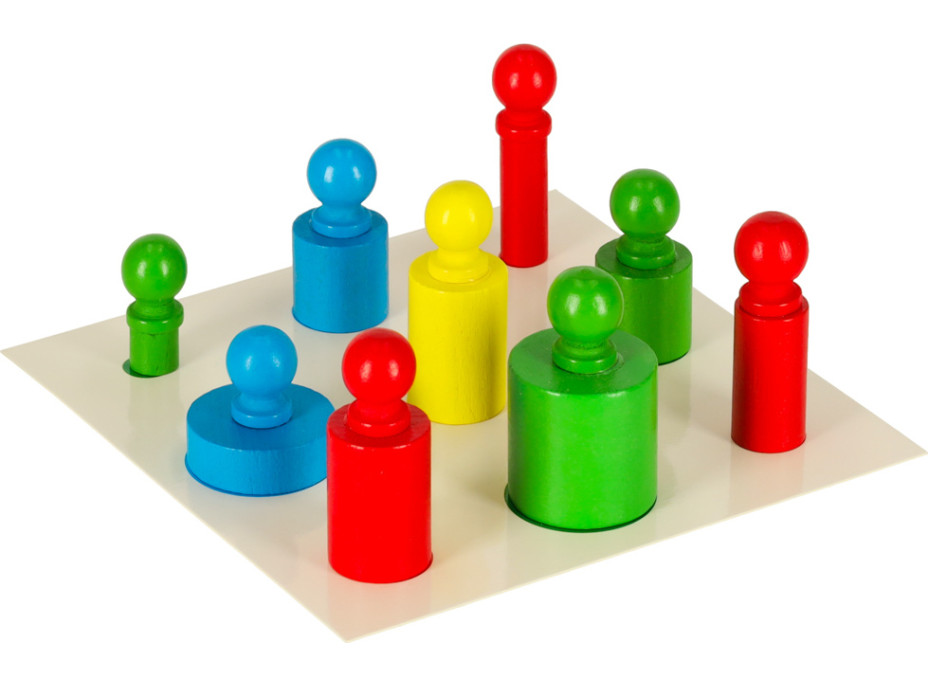 Montessori dřevěné válcové závaží barevné