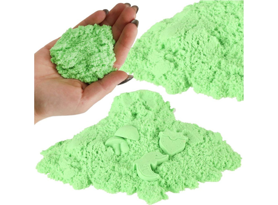 Kinetický písek 1kg v sáčku - zelený