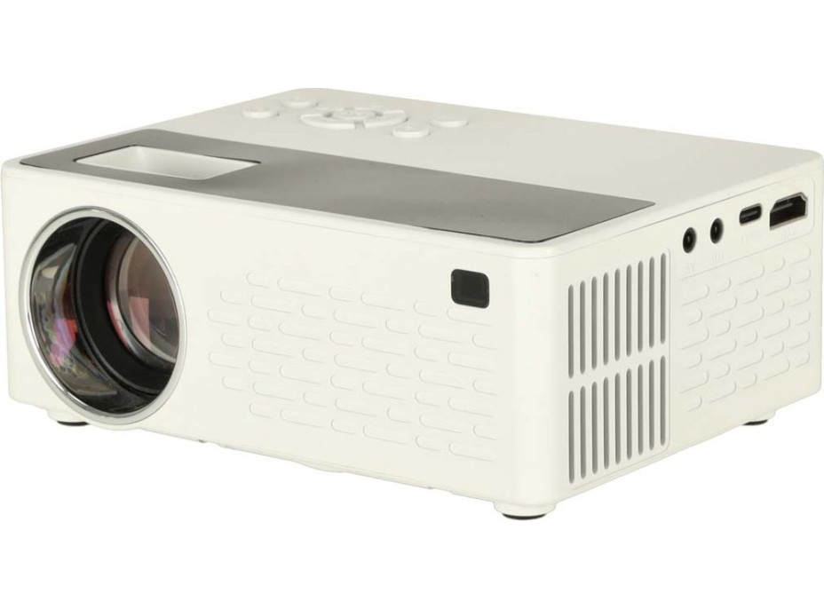 Dětský přenosný projektor LED TFT LCD 16:9 1920x1080 USB 20W - bílý