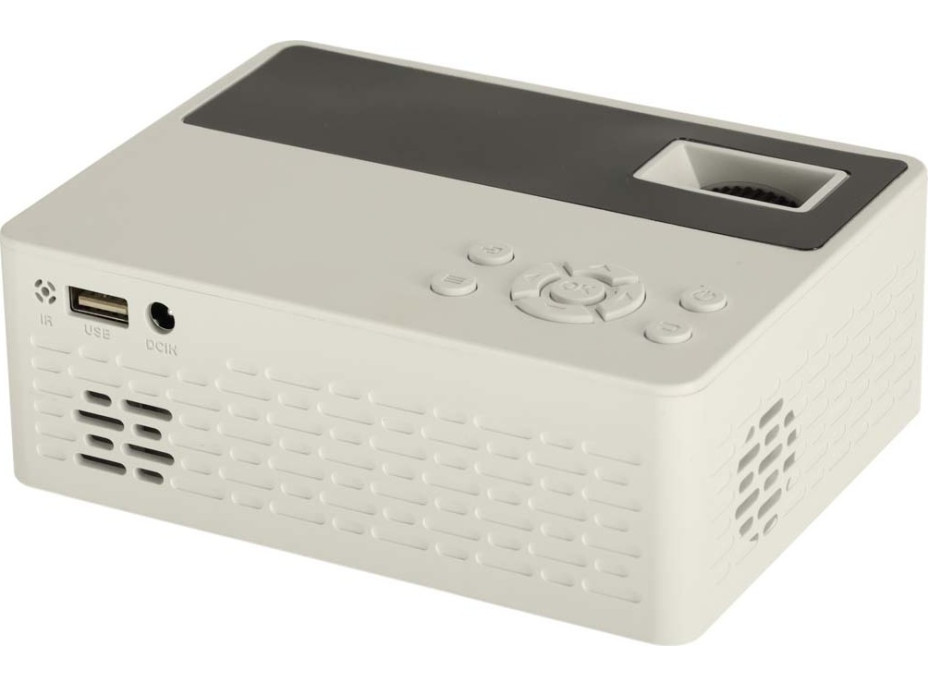 Dětský přenosný projektor LED TFT LCD 16:9 1920x1080 USB 20W - bílý