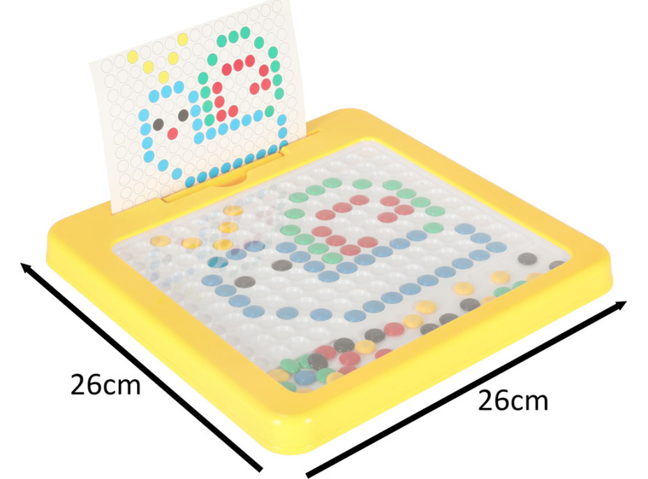 Magnetická tabule Montessori tečky - žlutá