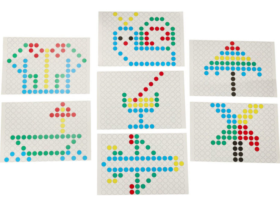 Magnetická tabule Montessori tečky - žlutá