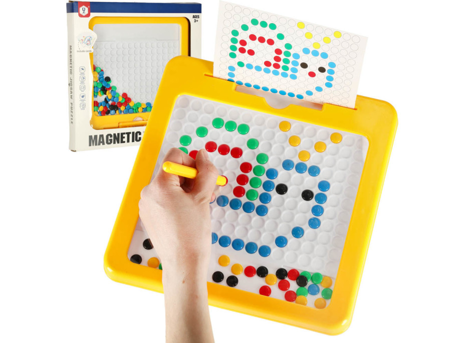 Magnetická tabule Montessori tečky - žlutá