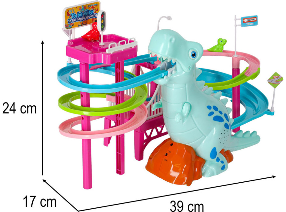 Závodní dráha Dinosaur se zvuky a světly