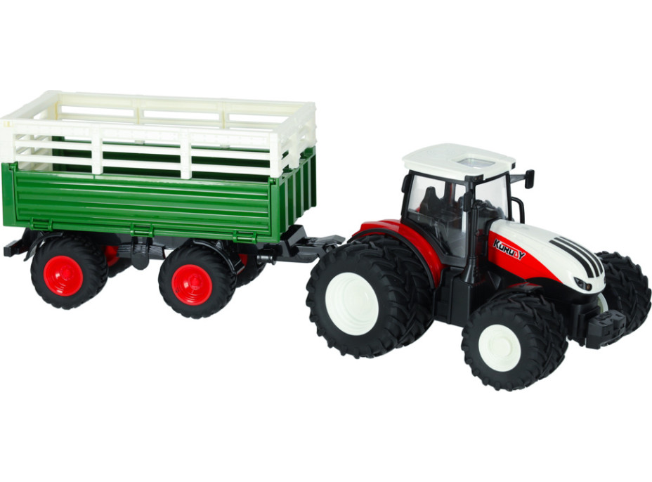 RC dálkově ovládaný zemědělský traktor s přívěsem 2.4G 3.7V 500mAh