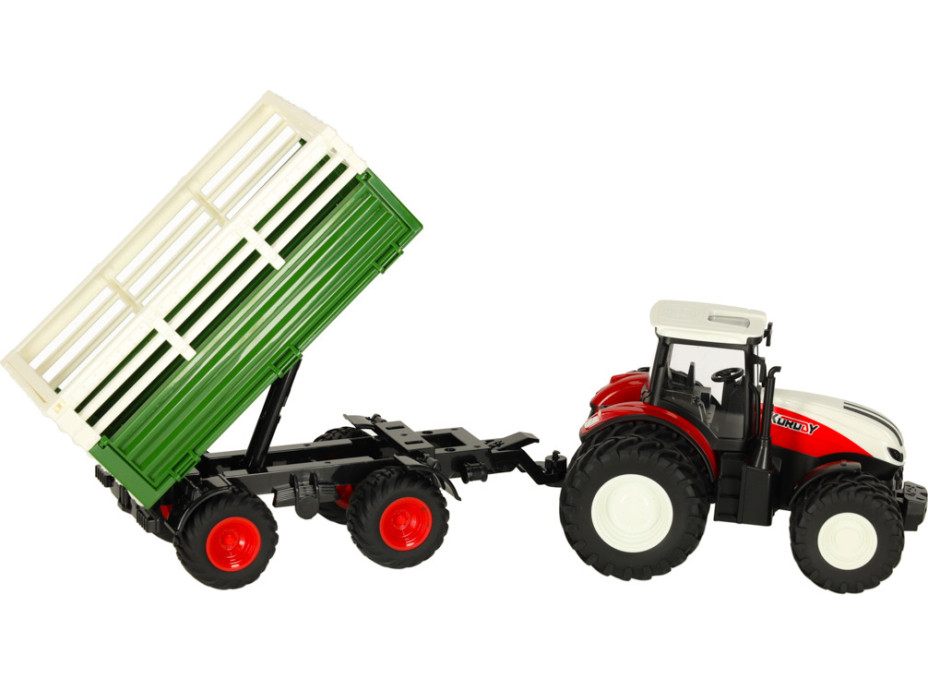RC dálkově ovládaný zemědělský traktor s přívěsem 2.4G 3.7V 500mAh