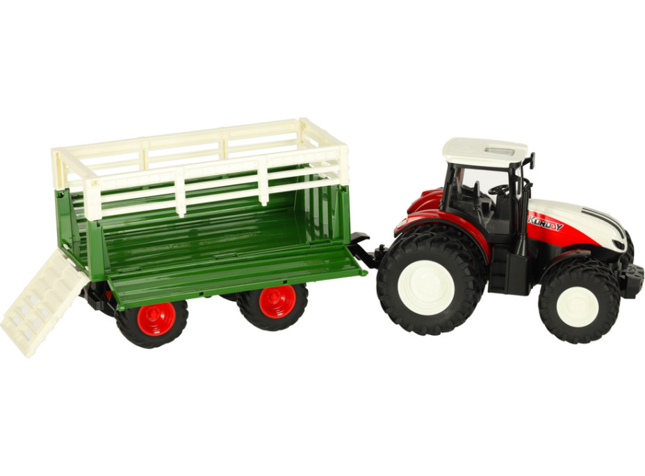 RC dálkově ovládaný zemědělský traktor s přívěsem 2.4G 3.7V 500mAh