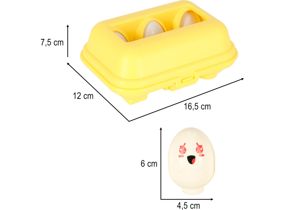 Vzdělávací Montessori skládačka Vajíčka se zvířátky - 6 ks