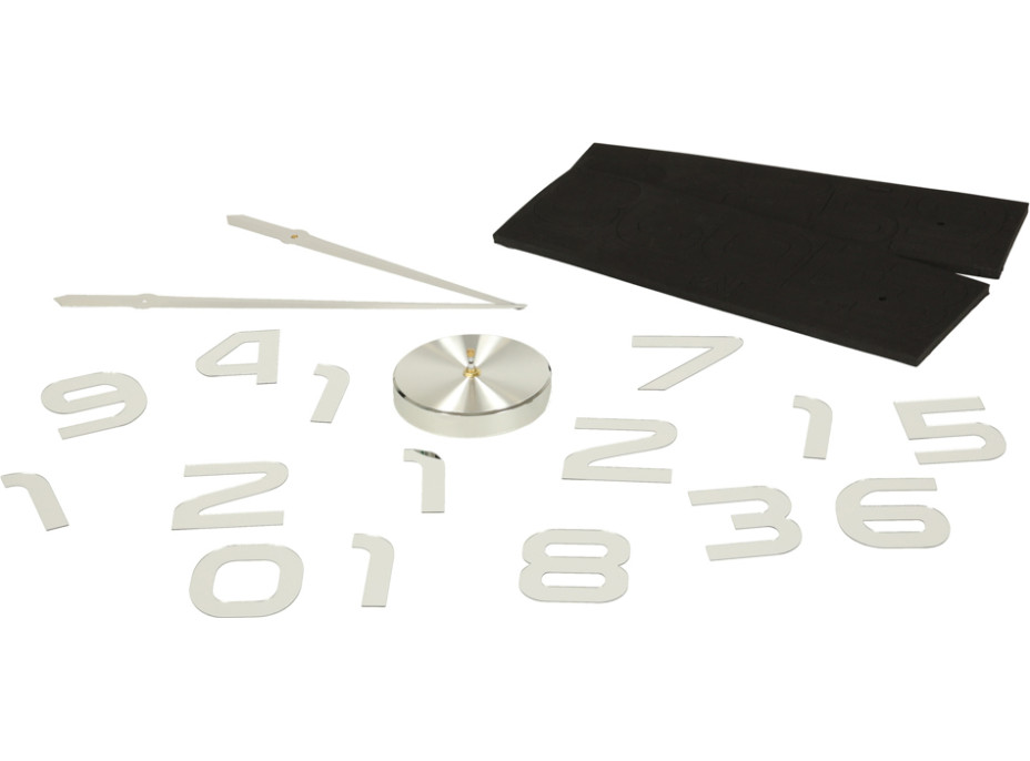 Nástěnné hodiny velké 80-120 cm - stříbrné