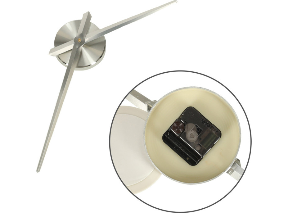 Nástěnné hodiny velké 80-120 cm - stříbrné