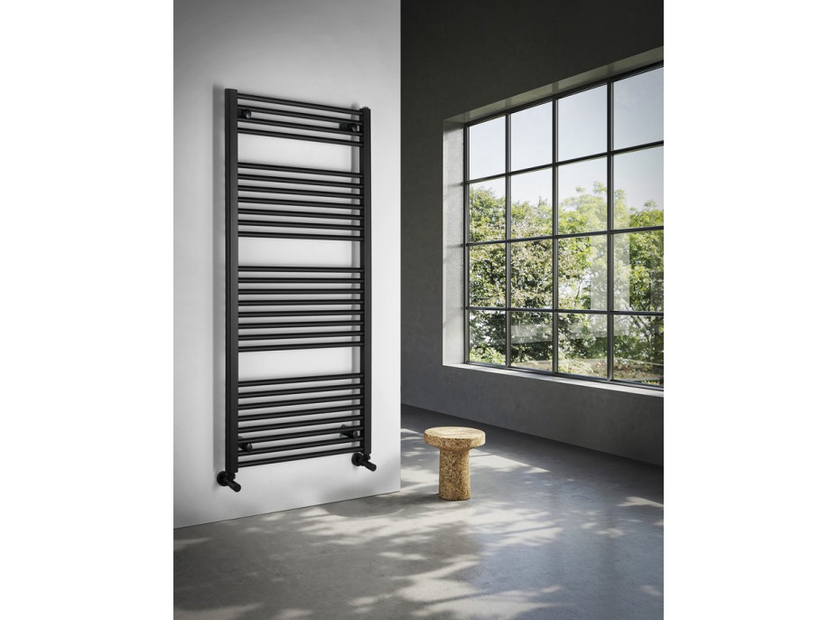 Aqualine DIRECT otopné těleso s bočním připojením 600x1320mm, černá mat ILR36B
