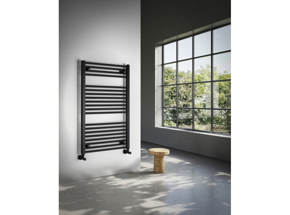 Aqualine DIRECT otopné těleso s bočním připojením 600x960mm, černá mat ILR96B