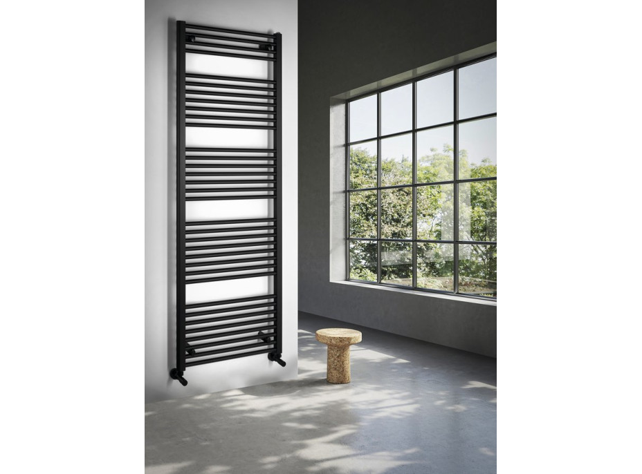 Aqualine DIRECT otopné těleso s bočním připojením 600x1680mm, černá mat ILR66B
