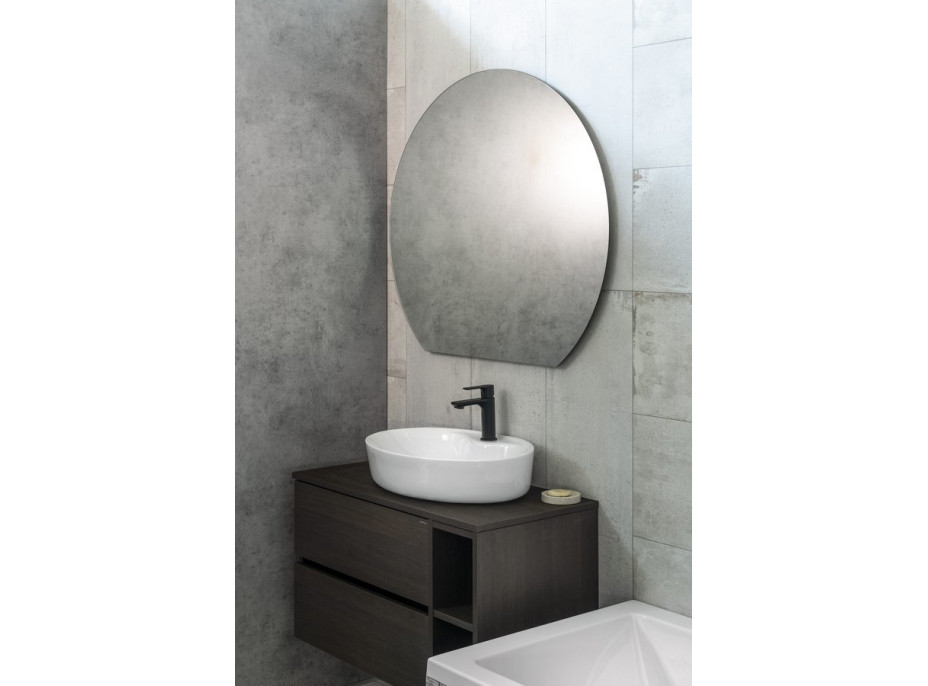 Sapho DARA CUT zrcadlo s LED podsvícením 20W, ø 100x90cm, topná fólie 34900CI