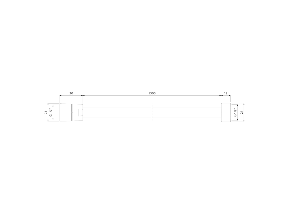 Sapho POWERFLEX plastová sprchová hadice, 150cm, zlato mat FLEX150GO