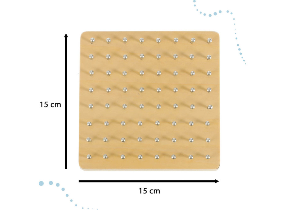 Geoboard - dřevěná motorická hra s gumičkami