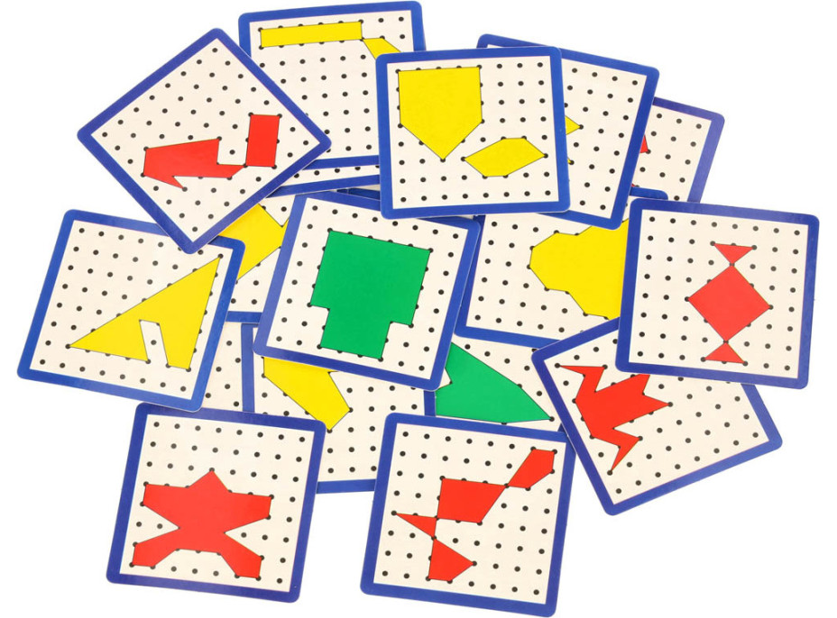 Geoboard - dřevěná motorická hra s gumičkami