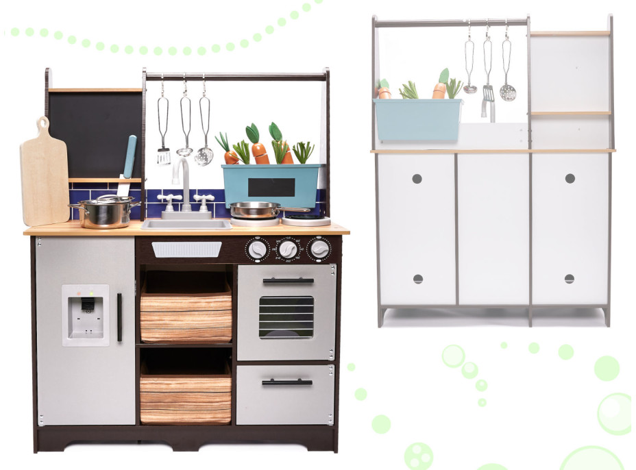 Dětská dřevěná kuchyňka LOFT XXL s příslušenstvím 96 cm