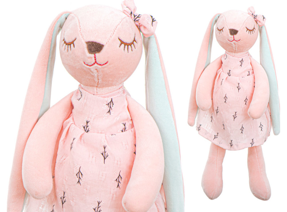 Plyšový králík 35 cm - růžový