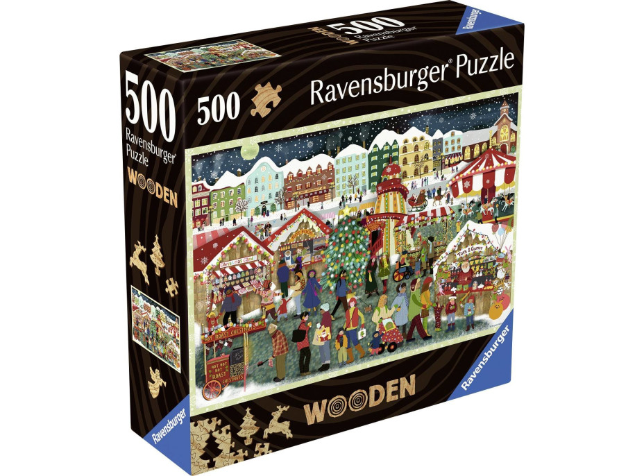 RAVENSBURGER Dřevěné puzzle Kouzlo Vánoc 500 dílků