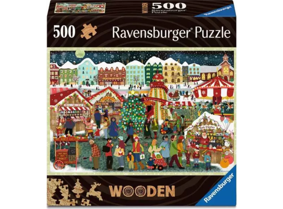 RAVENSBURGER Dřevěné puzzle Kouzlo Vánoc 500 dílků