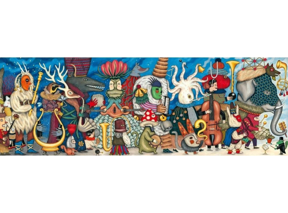DJECO Panoramatické puzzle Orchestr 500 dílků