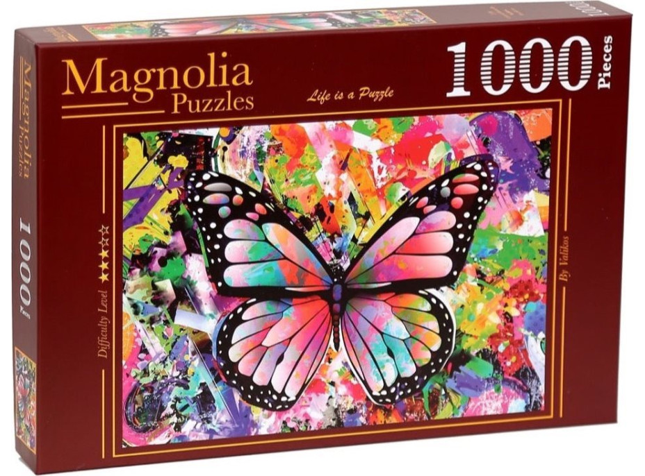 MAGNOLIA Puzzle Barevný motýl 1000 dílků