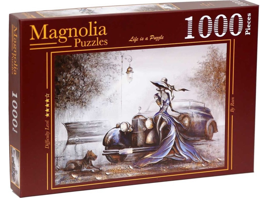 MAGNOLIA Puzzle Dáma v modrém 1000 dílků