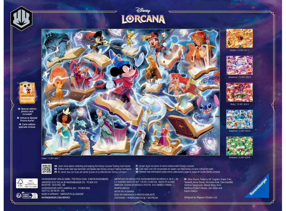 RAVENSBURGER Puzzle Disney Lorcana - Glimmers of the Realm: Ocel 1000 dílků