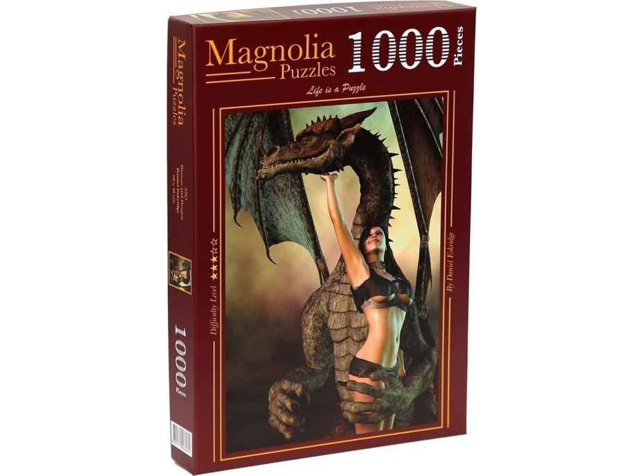 MAGNOLIA Puzzle Dívka s drakem 1000 dílků