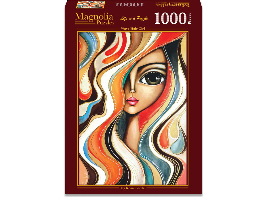 MAGNOLIA Puzzle Dívka s vlnitými vlasy 1000 dílků