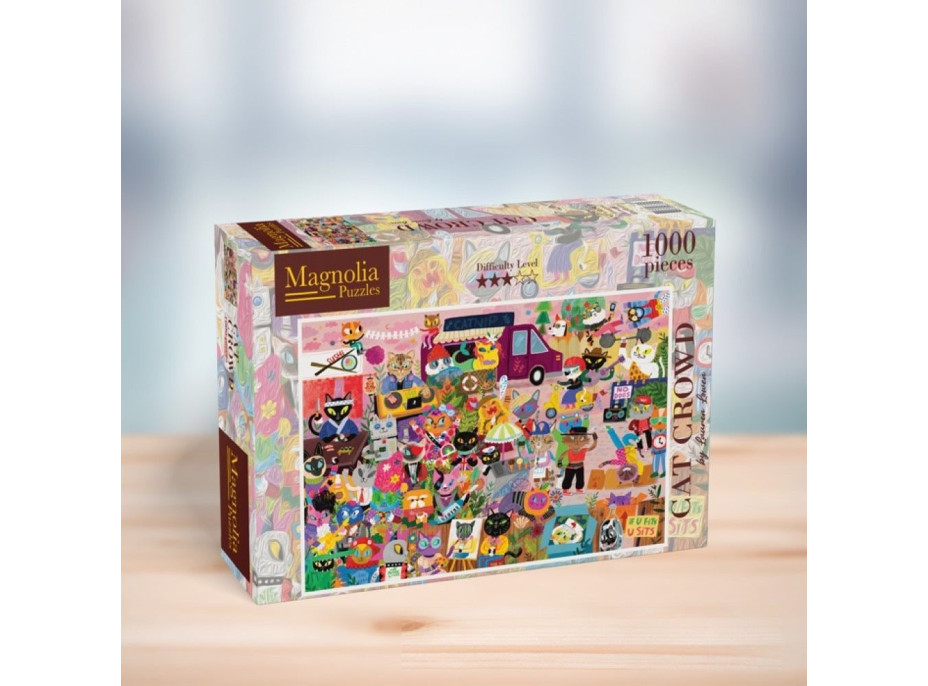MAGNOLIA Puzzle Kočičí dav 1000 dílků