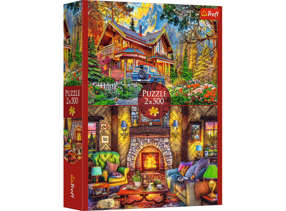 TREFL Puzzle Výlet do hor 2x500 dílků
