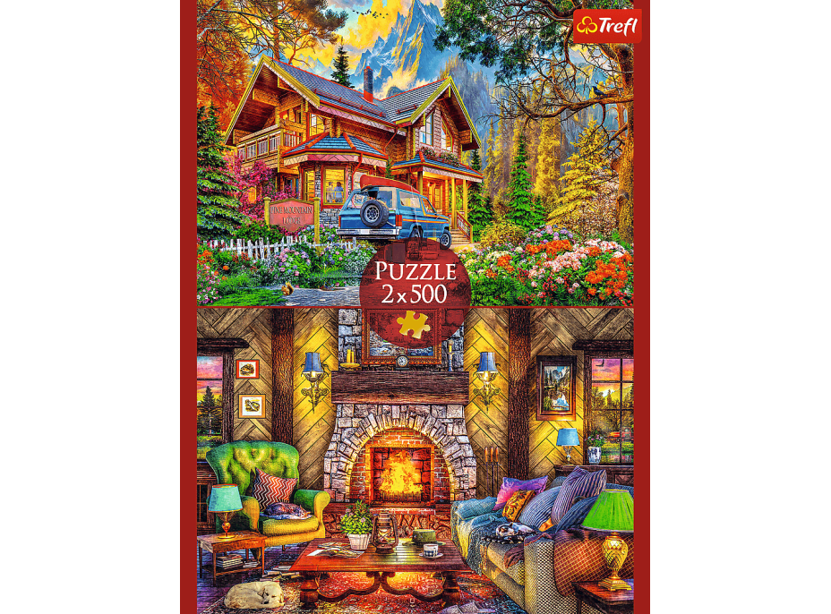 TREFL Puzzle Výlet do hor 2x500 dílků