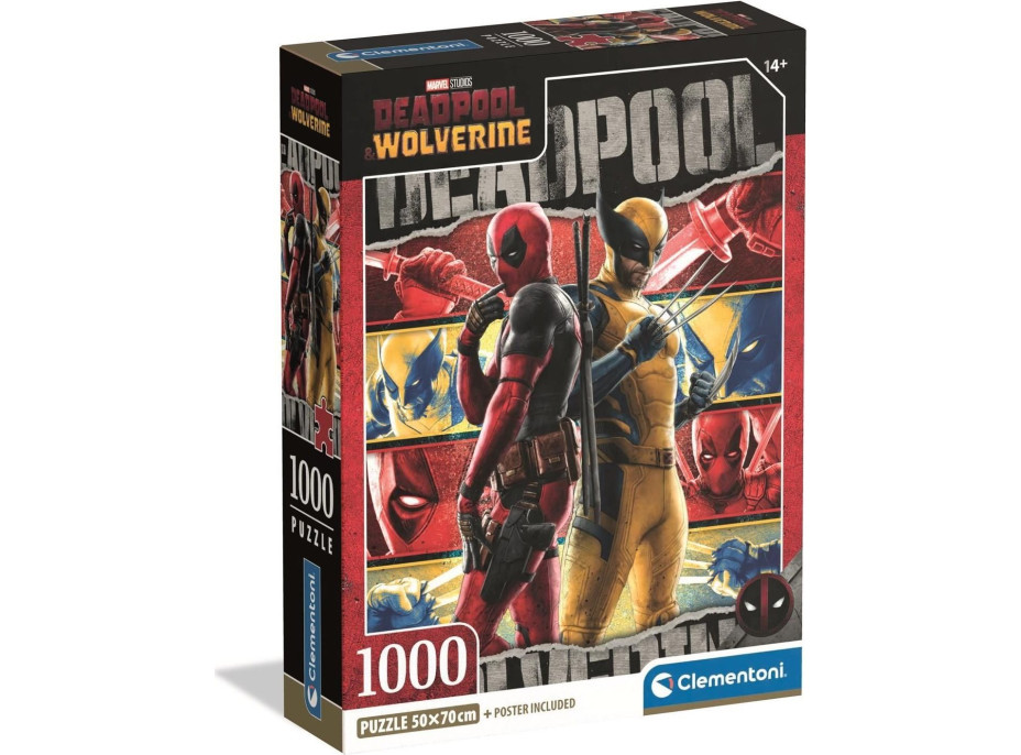 CLEMENTONI Puzzle Marvel: Deadpool & Wolverine 1000 dílků