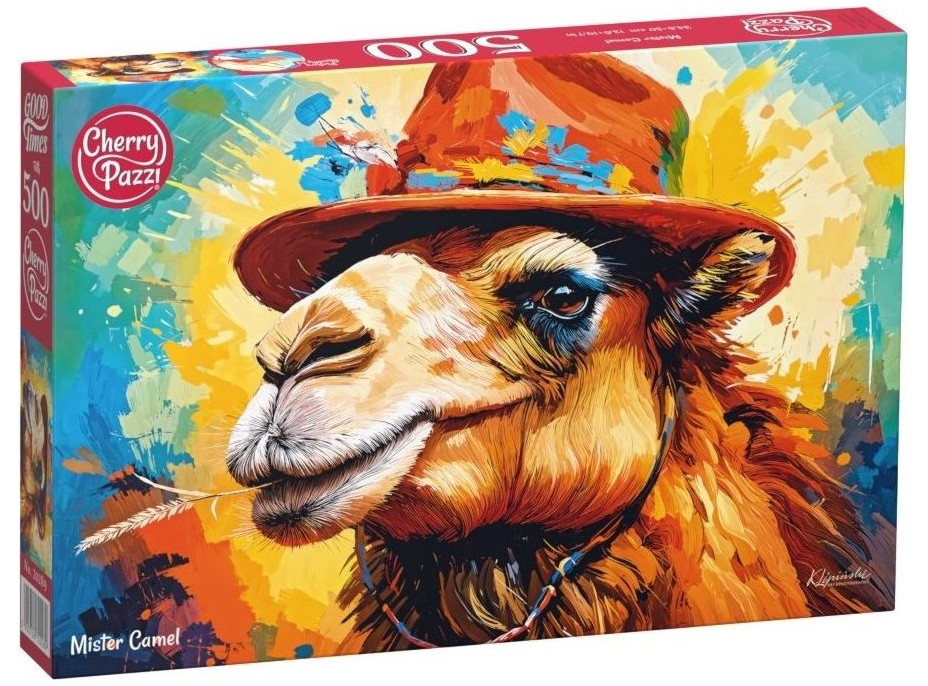 CHERRY PAZZI Puzzle Velbloud v klobouku 500 dílků
