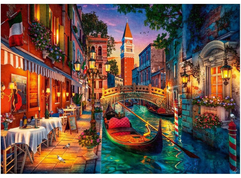RAVENSBURGER Puzzle Noční Benátky 1000 dílků