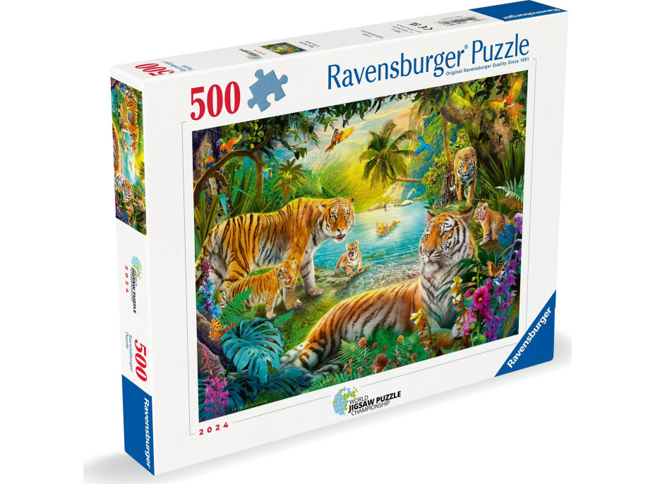 RAVENSBURGER Puzzle Oáza tygrů 500 dílků